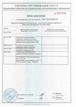 2011.11.23 Георгиевск - Приложение к сертификату Устройства поворотно-откидные, поворотные, откидные. ГОСТ 30777-2012